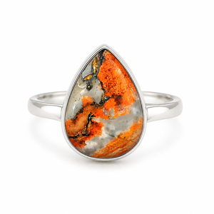 Natural Yellow Bee Jasper 925 Sterling Silver Pear Gemstone <b>Ring</b> Handmade Statement <b>Ring</b> Wedding Gift for Her 2pcs - Product Image 1