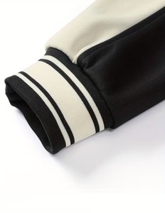 Premium High Quality Men <b>Black</b> Letterman Varsity Jacket Custom Logo Eco-Friendly Breathable 100% Cotton High Street Baseball OEM - Product Image 5