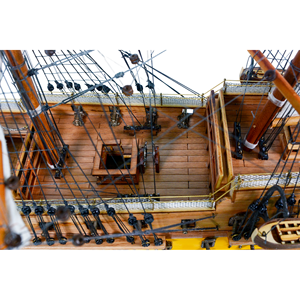 HMS Victory L80 Cedar Nautical Furniture Piece Hand-Painted Rustic Durable Home Decor Art/Craft Supplies <b>Box</b> Included - Product Image 5