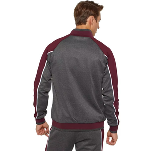 Mens Color Block Tracksuit <b>Set</b> Stand Collar Zip Jacket <b>Sweatpants</b> Two Piece Sports Training Jogging Suit - Product Image 2