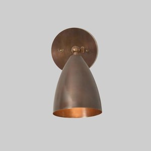 Brass <b>Wall</b> <b>Sconce</b> Geometric Cone Shape Minimalist Design Indoor <b>Lighting</b> for Living Room Durable Home Decor - Product Image 3