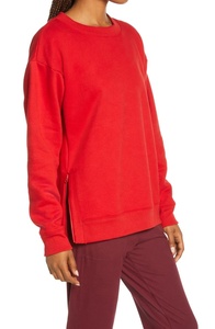 High Quality <b>Women's</b> Luxury Fashion Sweatshirts Casual Outdoor Winter Crewneck with Zipper and Side Slits Streetwear Style - Product Image 3