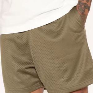 Summer Wear New Fashion Breathable Anti-UV Mesh Shorts Men Elastic Waistband Polyester/Cotton Solid Casual with Customization - Product Image 1