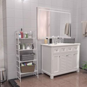 Libreria a Scala a 4 Ripiani Bianca WTZ MC 801: Elegante Scaffale per Camera da Letto, Soggiorno e Ufficio - Product Image 6