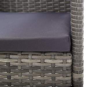 4-Piece <b>Patio</b> <b>Chairs</b> with Dark Gray Poly Rattan <b>Cushions</b> Gray n Durable Material - Product Image 6