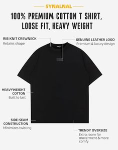 T-shirts graphiques pour hommes, t-shirts vintage surdimensionnés, imprimé lettres, col rond décontracté, 100% coton, respirant, séchage rapide, manches courtes - Product Image 5