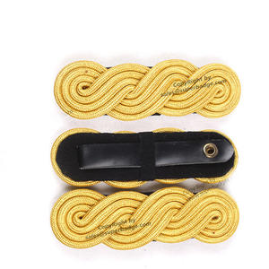 Insignias de hombro personalizadas de alta calidad con cordón, acabado retorcido y patrón de rollo recubierto para uniformes ceremoniales - Product Image 1