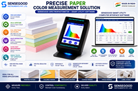 Spectrophotomètre couleur industriel portatif, largeur de bande spectrale 400-700 nm, résolution de longueur d'onde 1 nm pour la mesure de la couleur du papier