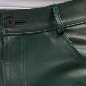 Pantalones de Hombre Hechos en Fábrica, Pantalones Casuales de Cuero, Corte Recto, Cintura Elástica Media, Impermeables y Transpirables, Moda de Invierno, Alta Calidad - Product Image 6