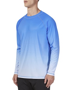 Traje de Baño Deportivo Rashguard UPF 50+ UV, Azul, Personalizado con Impresión por Transferencia de Calor, Manga Larga, 200g Poliéster/Nailon - Product Image 3