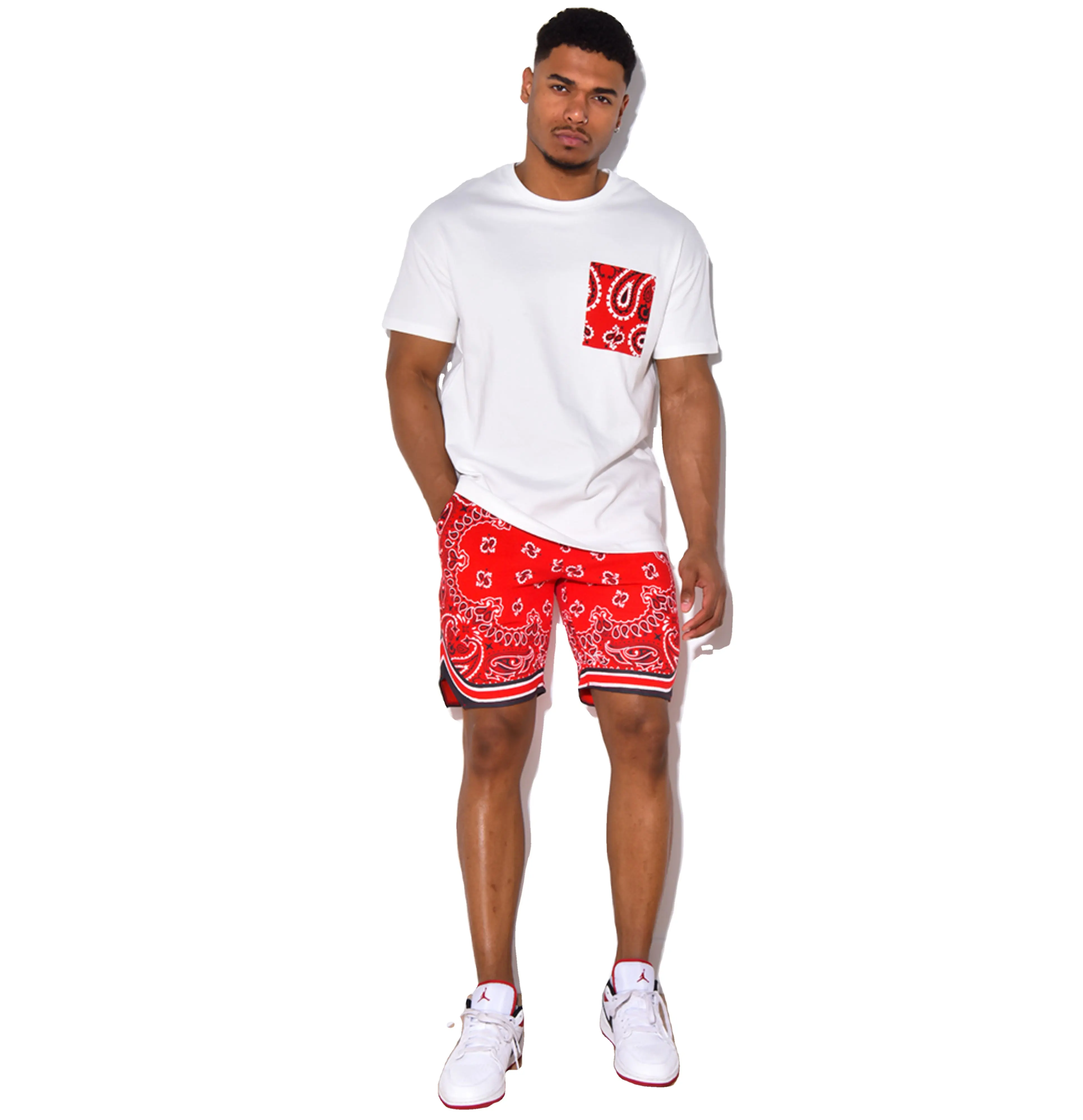 Tute in bianco per uomo abbigliamento con Logo personalizzato abbigliamento sportivo pantaloncini estivi set di cotone 100% dei pesi massimi per gli uomini