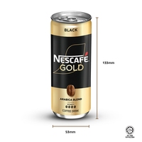 Nes Gold 240ml Kaleng Kopi Instan Hitam Robusta Arabica Rasa Krim Cokelat Premium Lembut Siap Minum Malaysia