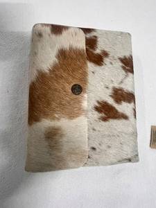 Carnet en cuir véritable Hairon avec papier vintage blanc cassé, couverture rigide faite à la main, idéal pour personnalisation de marque - Product Image 1