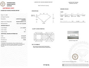 2,50 CT Asscher Cut G VVS Lab Grown Diamonds Real & IGI Certified HPHT de alta calidad de la India Joyas de diamantes sueltos - Product Image 2