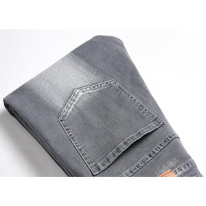 กางเกงยีนส์ทรงสลิมฟิตผู้ชาย – กางเกงเดนิมทรงสกินนี่ขาตรงแบบขาดแต่งพร้อมเอวแบบยืดหยุ่นสำหรับแฟชั่นลำลอง - Product Image 5