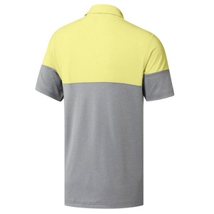 Chemise à manches courtes pour homme, jaune et gris, style décontracté, coupe classique, tissu tricoté, 100% polyester, séchage rapide - Product Image 1