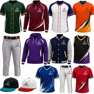 Ensembles d'uniformes de baseball/softball réversibles respirants de haute qualité, personnalisables avec nom et numéro d'équipe, kits d'entraînement à séchage rapide, couleur personnalisée - Product Image 3