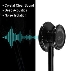 Estetoscopio Digital de Doble Cabeza Otica All Black con 1 Año de Garantía para Estudiantes de Medicina y Médicos, Manual, de Plástico - Product Image 4