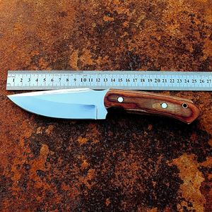 Cuchillo de caza de hoja fija con punta caída y mango de madera, hecho a mano, para exteriores, proveedor mayorista - Product Image 2