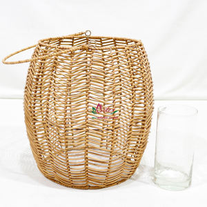 Artex Dong Thap, farolillos de mimbre y bambú hechos a mano, jarrones de fábrica de artesanías naturales decorativas rústicas de granja - Product Image 6