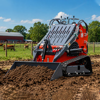 Günstiger Kleiner Gartenlader, Kompakt-Raupenlader, Multifunktionaler Raupenlader mit Schaufel, Hydraulikhammer und Erdbohrer
