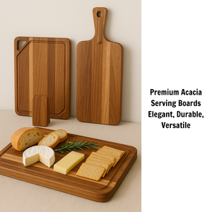 Solid Acacia Cutting Board <b>Kitchen</b> Wooden Chopping Board with Juice Groove Durable Food Safe - Product Image 3