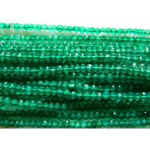 Cuentas de Ónix Verde Original, Microfacetadas, en Forma de Rondelle, Varios Tamaños, en Hilo, para la Fabricación de Joyas - Product Image 5