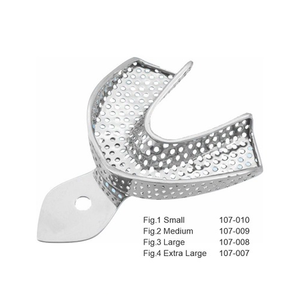 Plateau d'empreinte perforé pour mâchoire inférieure, en acier inoxydable de taille moyenne, instrument chirurgical dentaire pour des empreintes précises - Vente chaude - Product Image 2