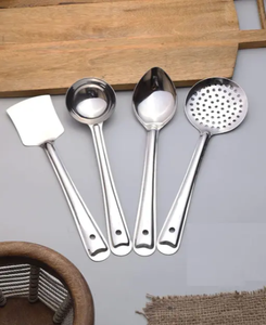Juego de cucharas de cocina de acero inoxidable, utensilios de cocina de 5 piezas, aptos para lavavajillas, a bajo precio. - Product Image 3