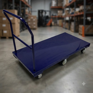 Chariot de plateforme industriel robuste en acier, conception à plateau plat, fabriqué au Vietnam, certifié ISO, haute qualité, vente OEM ODM à l'exportation - Product Image 3