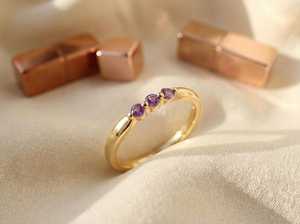 925 Sterling <b>Silver</b> Gemstone <b>Ring</b> with Amethyst for Women Certified Handcrafted Jewelry for Weddings & Parties <b>Eternity</b> Vermeil - Product Image 5
