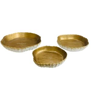 Nouveau stock de bols de service modernes en métal doré plats de plateau de nourriture pour restaurant et hôtel salade et nouvelle finition pour servir - Product Image 1