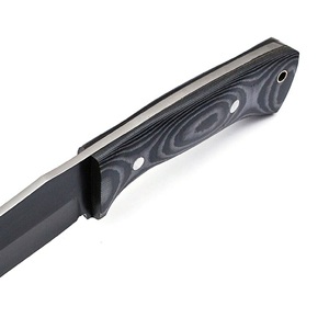 Couteau à lame fixe artisanal personnalisé en acier inoxydable, pointe tombante 58HRC, manche en bois marbré, pour camping en extérieur, utilitaire, professionnel - Product Image 2