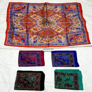 Designer Silk Printed Floral Square <b>Scarves</b> Unisex Summer Fashion Accessories - Product Image 1