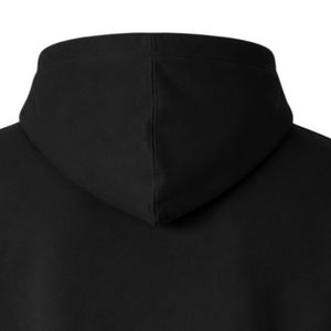 Sudadera con Capucha Negra, de Forro Polar, Manga Larga, con Estampado Gráfico, Diseño AKA, Informal, con Bolsillo Canguro - Product Image 4