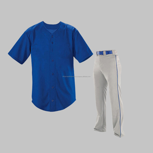 Offre Spéciale et haute qualité personnalisé couleur unie vêtements de Baseball boutonné personnalisé cousu nom numéro uniforme de Baseball - Product Image 3