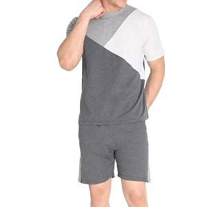 Conjunto de Pantalones Cortos Casuales de Verano para Hombre, Talla Grande, Transpirables, de Poliéster/Algodón, Estilo Urbano, de Secado Rápido, con Mangas Cortas - Product Image 1
