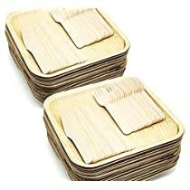 Stylish Natural Leaf <b>Plates</b> for Eco Catering Solutions 10 Inches Square Shapes Fast Food and Snacks Dishes <b>Plates</b> for Events - Product Image 1