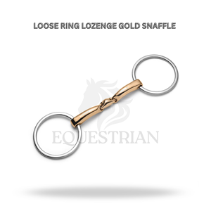 ห่วงรัดปากม้าแบบหลวม รูปทรงสี่เหลี่ยมผืนผ้า สีทอง อุปกรณ์ขี่ม้า - Product Image 2