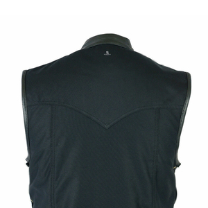 Gilet de moto en polyester premium pour homme, coupe-vent, vente en gros, personnalisable OEM ODM, sans manches, style motard décontracté vintage - Product Image 3