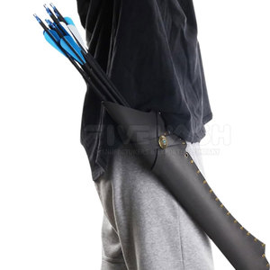 Sacoche à flèches en cuir artisanale de qualité supérieure, durable, avec coutures robustes, sangle réglable confortable pour la chasse - Product Image 3
