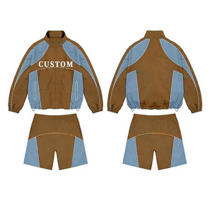 Wholesale Custom Breathable Color Block Nylon <b>Men</b> Windbreaker <b>Summer</b> Short Set <b>Men</b> Casual Outdoor Windbreaker <b>Jacket</b> & Short Set - Product Image 5