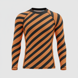 Unisex Long Sleeve Rash Guard Compression Fit Quick Dry Athletic Swim Shirt <b>Surf</b> Top Protective Activewear for Surfing - Product Image 1