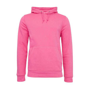 Sweat à capuche pour homme en molleton rose fuchsia, doublure polaire, cordon de serrage assorti, poche kangourou, décontracté, hiver - Product Image 1