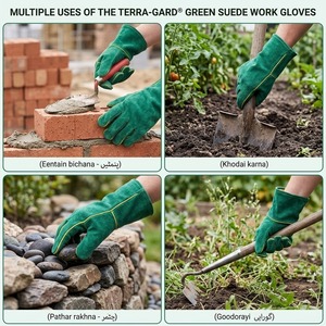Gants de sécurité industriels robustes en cuir, certifiés CE, sans latex, pour le soudage, excellente résistance à la chaleur, en cuir de vachette pleine fleur pour usage quotidien - Product Image 5