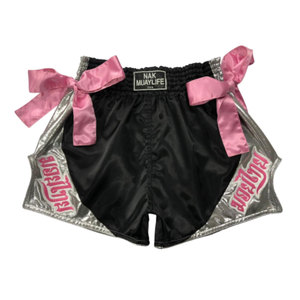 Pantalones Cortos de Boxeo de Moda, Bordados, para MMA, Lucha Libre, Muay Thai, con Logotipo Frontal Sublimado - Product Image 1