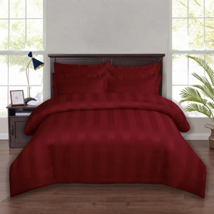 <b>Red</b> Satin <b>bedding</b> <b>Set</b> T-250 Satin 100% Cotton Solid Woven Breathable All-Season Simple Style Home Use - Product Image 3