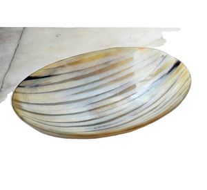 ชามเขาควายธรรมชาติทำด้วยมือชามเขา100% ทรงเปลือกหอยธรรมชาติสำหรับขนมหวานเครื่องใช้บนโต๊ะอาหารตกแต่งบ้านผลไม้แห้ง - Product Image 3