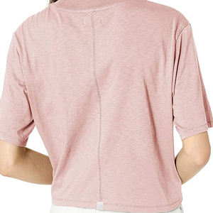 Top Corto de Cuello Redondo para Mujer, Color Sólido, Manga Corta, Corte Regular, Estilo Casual, 100% Algodón Jersey, Transpirable, para Todas las Temporadas - Product Image 5
