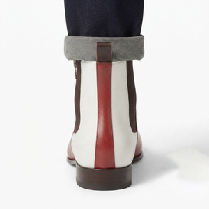 Botines de Cuero para Hombre, Estilo Business, con Logotipo Personalizado, Botas de Tobillo 100% Cuero con Cierre Lateral - Product Image 3